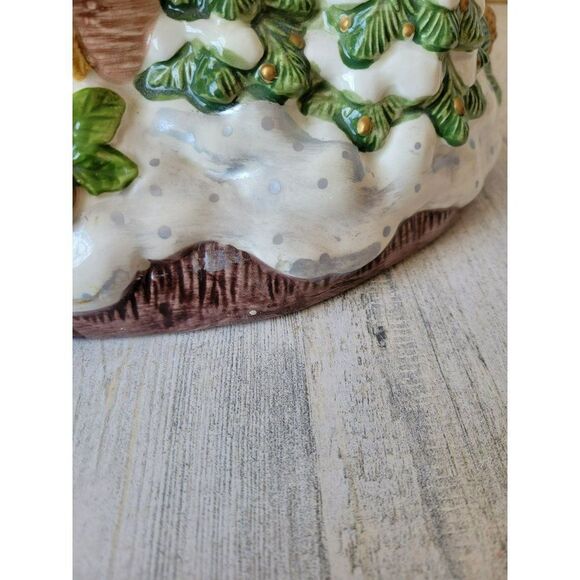 Fitz Floyd North Pole Castle reindeer slay centerpiece vase - Picture 3 of 11